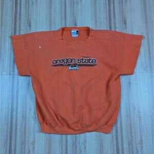 VINTAGE Puma Oregon State Beavers Sweatshirt Mens XXL Orange Crewneck Muscle Cut